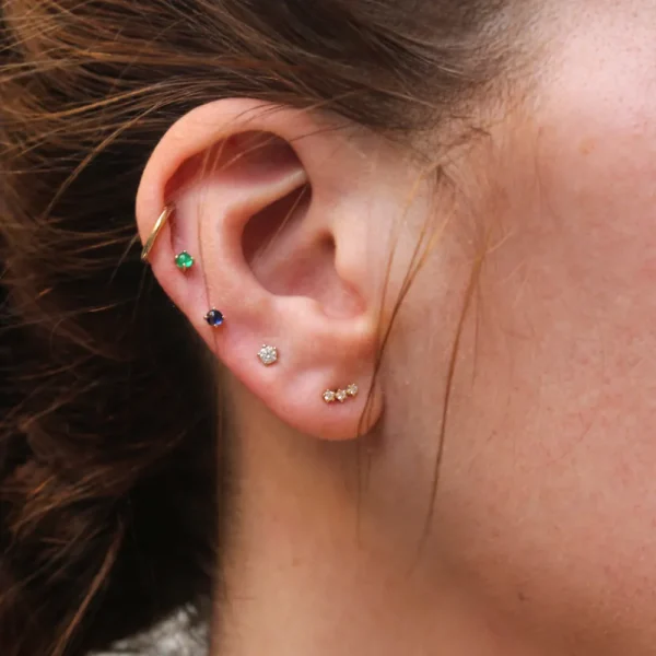 Fashion Green sigh. Single earring Earrings