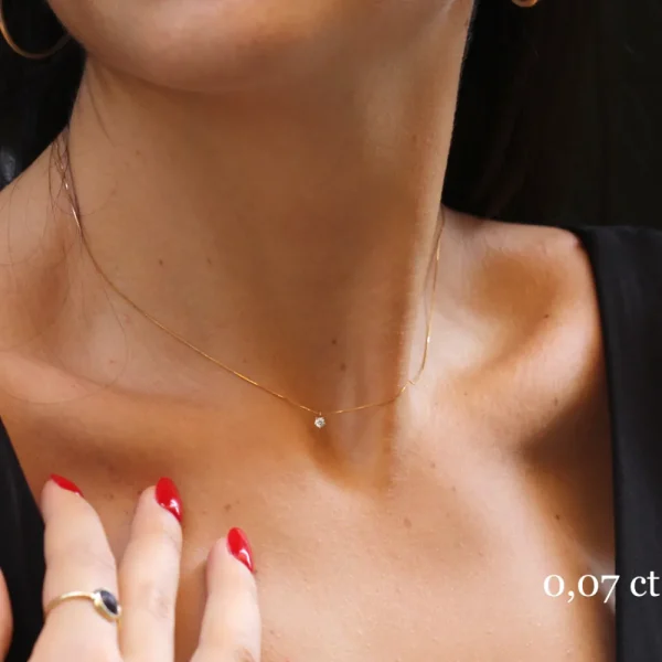 Sale I silenzi dove inizia il rosso. Necklace (0,014 | 0,03 | 0,07 ct) Necklaces