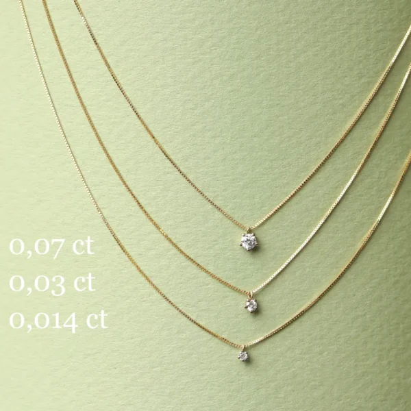 Sale I silenzi dove inizia il rosso. Necklace (0,014 | 0,03 | 0,07 ct) Necklaces
