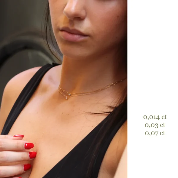 Sale I silenzi dove inizia il rosso. Necklace (0,014 | 0,03 | 0,07 ct) Necklaces