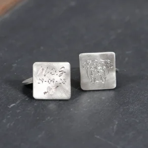 Fashion L’uomo di pane. Silver cuff-links Cuff-links | Customized Products