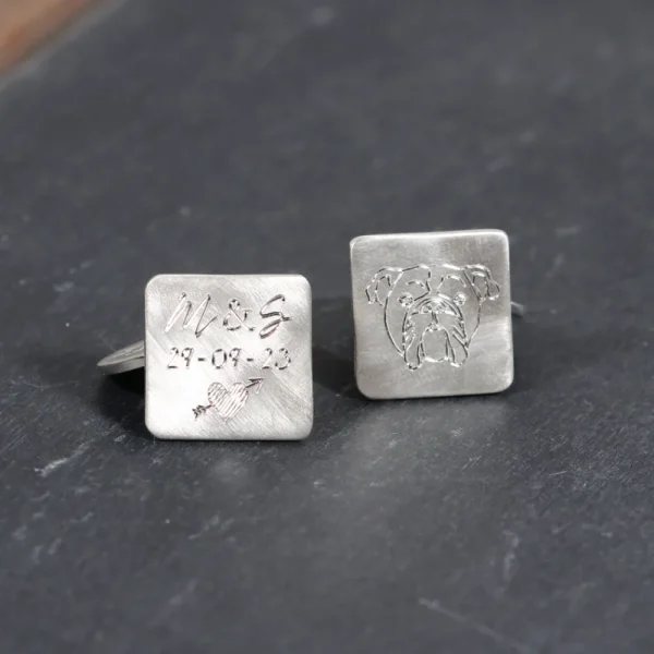 Fashion L’uomo di pane. Silver cuff-links Cuff-links | Customized Products