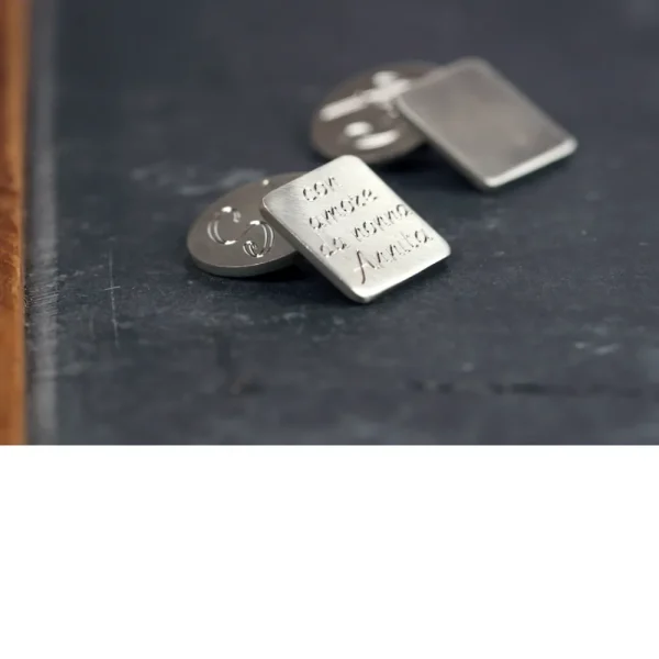Fashion L’uomo di pane. Silver cuff-links Cuff-links | Customized Products