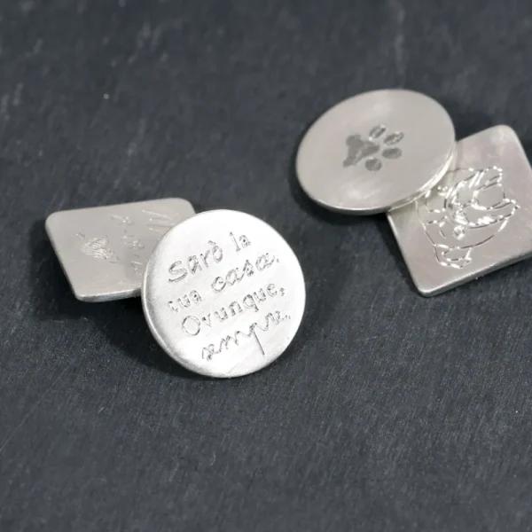 Fashion L’uomo di pane. Silver cuff-links Cuff-links | Customized Products