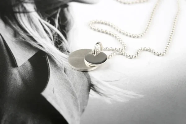 Sale Puces. Round Silver Pendant Pendants | Customized Products
