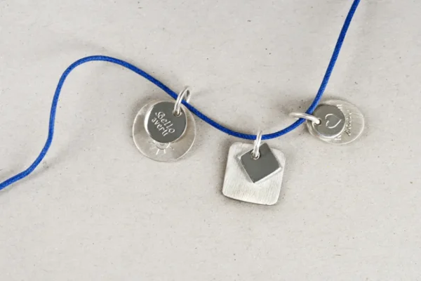 Online Puces. Squared Silver Pendant Pendants | Customized Products